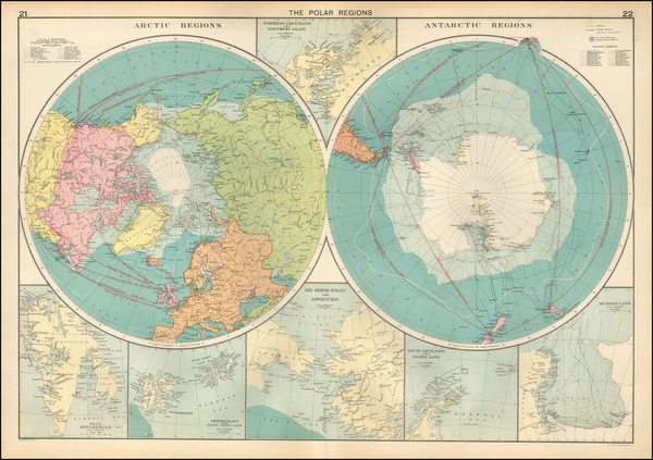 1-Polar Maps Map By George Philip & Son