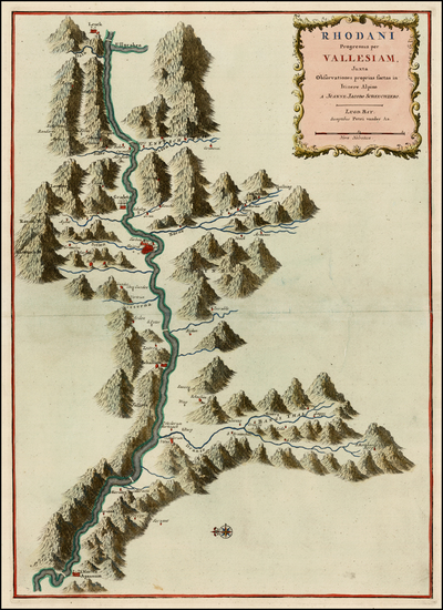 75-Switzerland Map By Pieter van der Aa