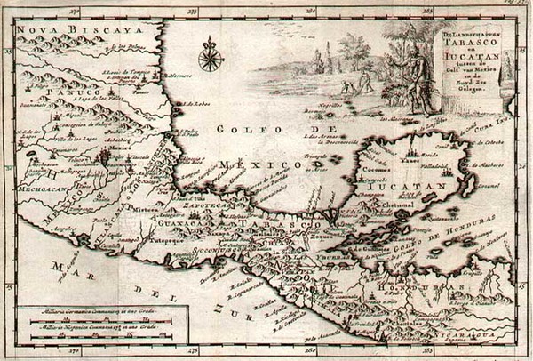 85-Mexico and Central America Map By Pieter van der Aa