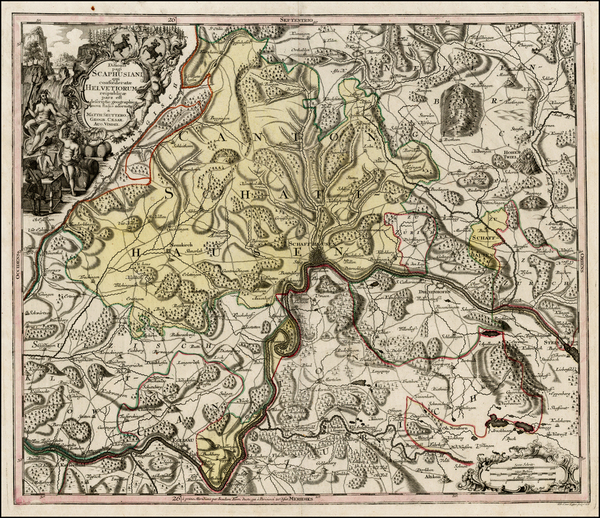 20-Switzerland Map By Matthaus Seutter