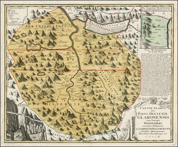 69-Switzerland Map By Homann Heirs