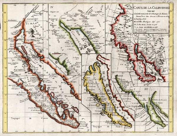 44-Baja California and California Map By Denis Diderot / Didier Robert de Vaugondy