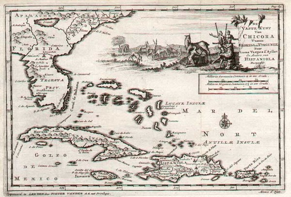 26-Southeast and Caribbean Map By Pieter van der Aa