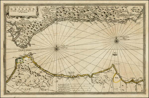 97-Spain and North Africa Map By Jan Jansson / Willem Barentsz