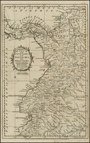 64-Central America and South America Map By Thomas Kitchin