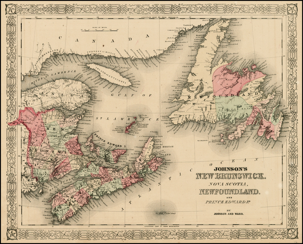 11-Canada Map By Benjamin P Ward  &  Alvin Jewett Johnson