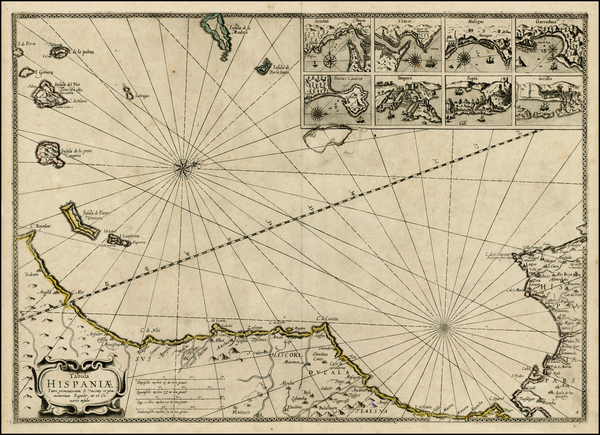 32-Spain, North Africa and African Islands, including Madagascar Map By Jan Jansson / Willem Baren