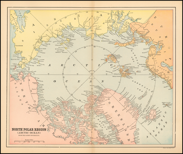 84-Polar Maps Map By Fisk & Co.