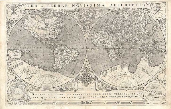 61-World and World Map By Jean Le Clerc