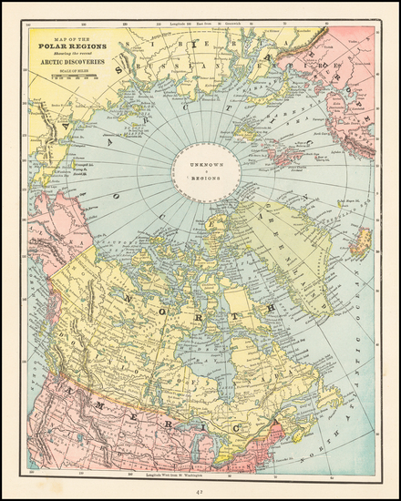 9-Polar Maps Map By George F. Cram