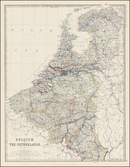 95-Netherlands Map By W. & A.K. Johnston