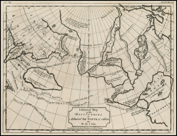 30-Alaska and Russia in Asia Map By Gentleman's Magazine