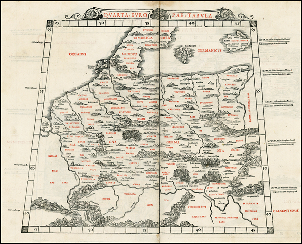 97-Austria, Poland and Germany Map By Bernardus Sylvanus