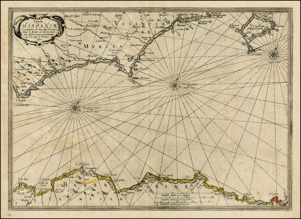 79-Spain and North Africa Map By Jan Jansson / Willem Barentsz