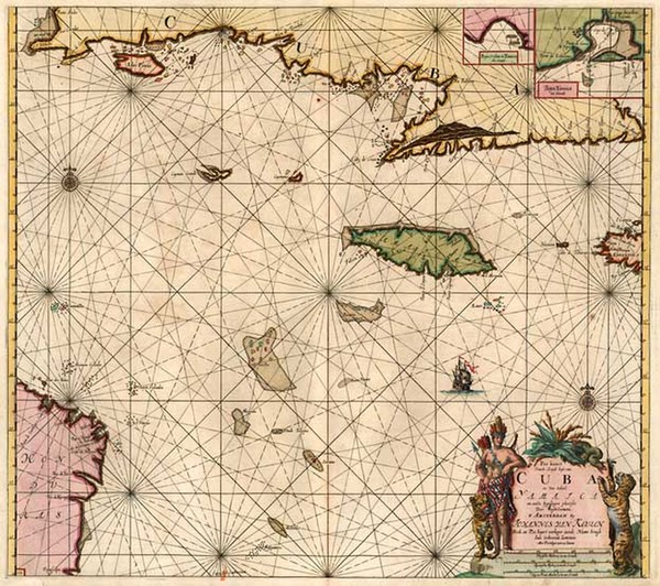 7-Caribbean Map By Johannes Van Keulen