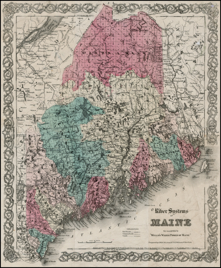 73-New England Map By G.W.  & C.B. Colton