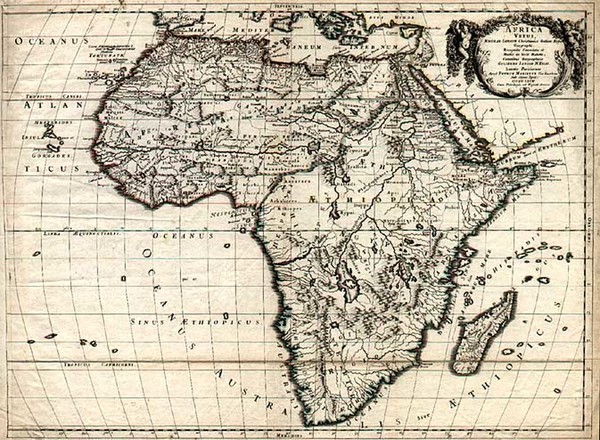 56-Africa and Africa Map By Guillaume Sanson  &  Pierre Mariette