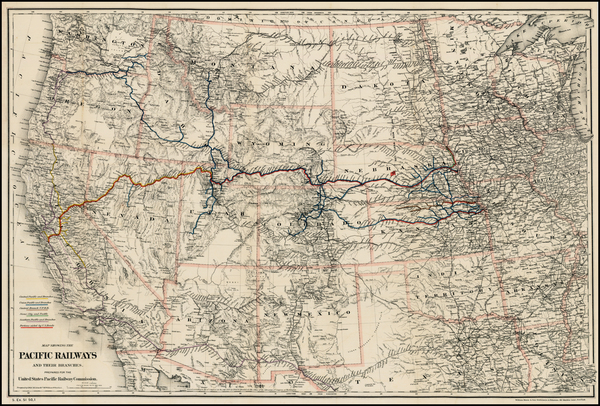 56-United States, Texas, Plains, Southwest, Rocky Mountains and California Map By G.W.  & C.B.