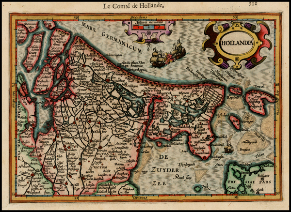 99-Netherlands Map By Jodocus Hondius - Michael Mercator