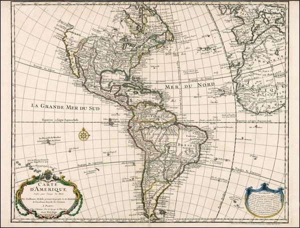 11-South America and America Map By Philippe Buache