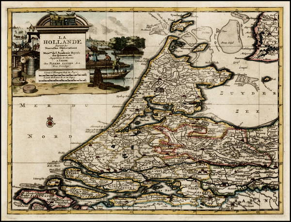 25-Netherlands Map By Pieter van der Aa