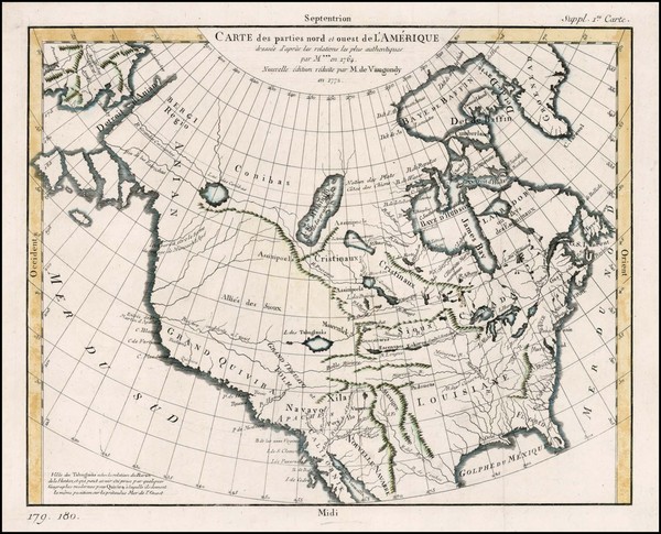 79-Alaska and North America Map By Denis Diderot / Didier Robert de Vaugondy