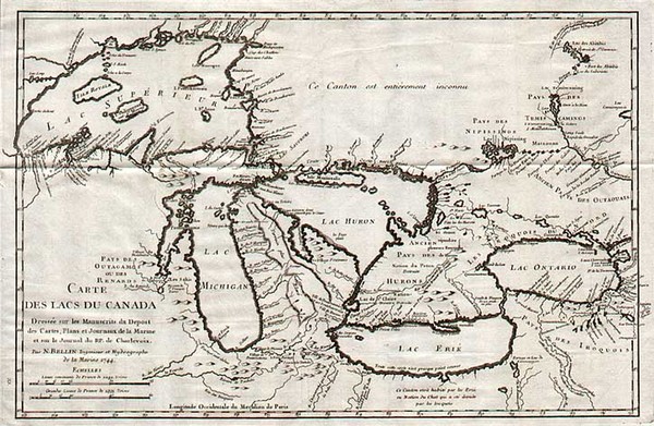 60-Midwest and Canada Map By Matthaus Seutter