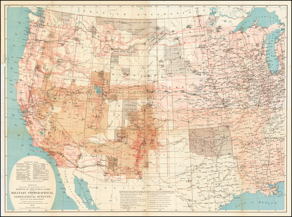 26-United States, Texas, Plains, Southwest, Rocky Mountains and California Map By George M. Wheele