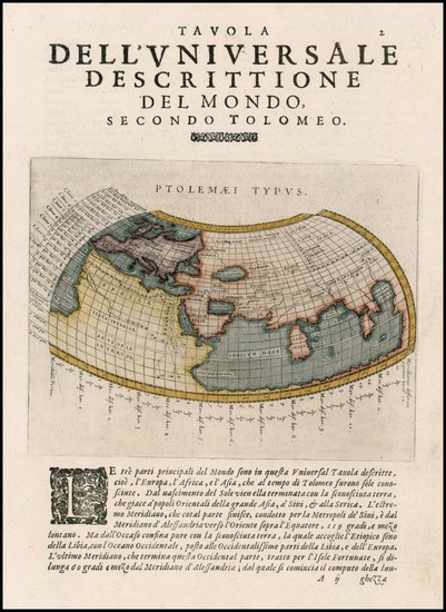 12-World and World Map By Tomasso Porcacchi