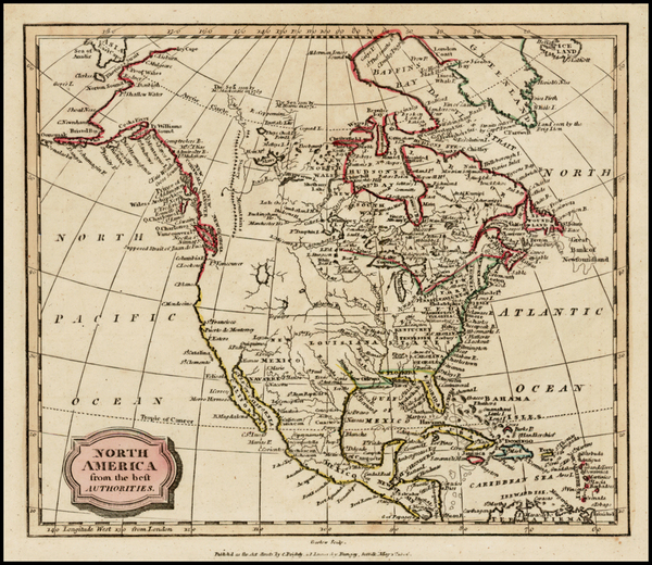 96-North America Map By Charles Brightly  &  E. Kinnersly