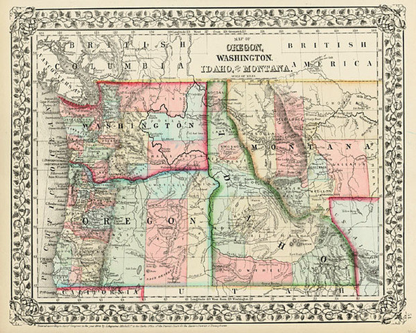 89-Rocky Mountains Map By Samuel Augustus Mitchell Jr.