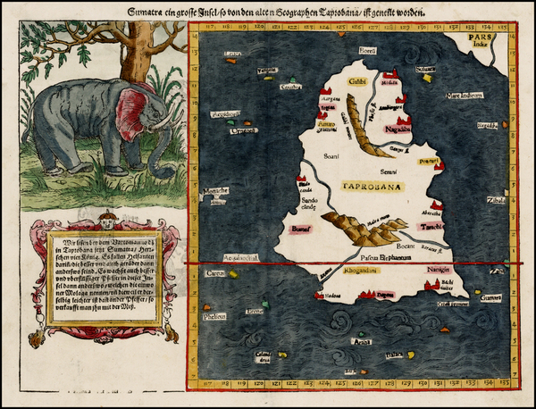 99-India and Other Islands Map By Sebastian Munster