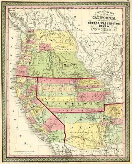 25-Southwest, Rocky Mountains and California Map By Charles Desilver