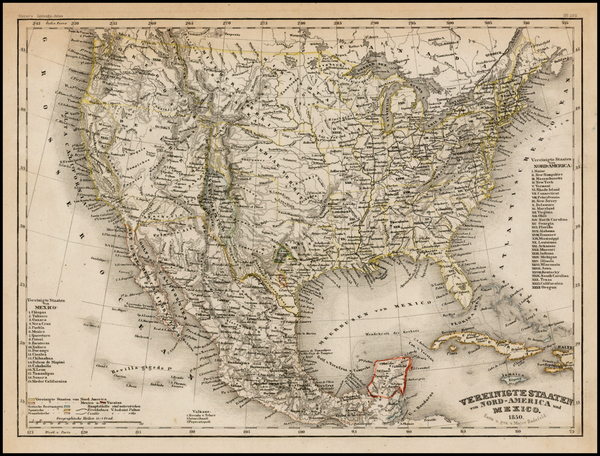 63-United States, Rocky Mountains and North America Map By Joseph Meyer / Carl Radefeld