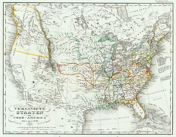 53-United States Map By Adolf Stieler