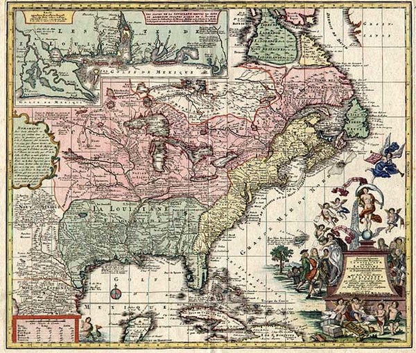 71-United States, Midwest, Southwest and Canada Map By Matthaus Seutter