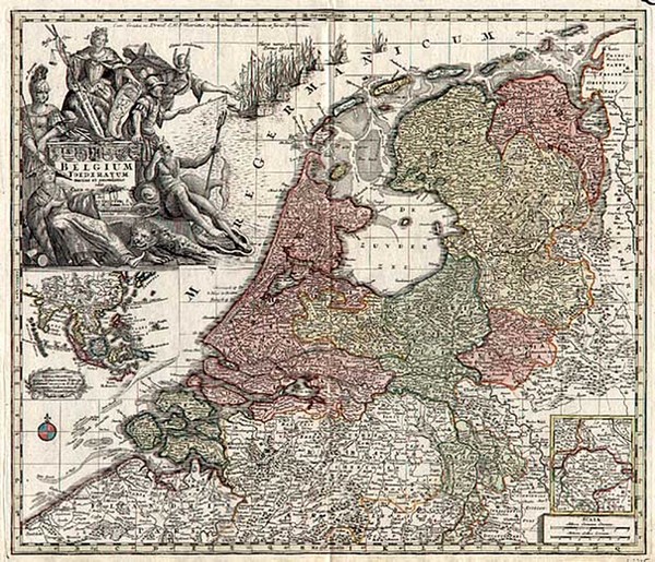 47-Europe, Netherlands, Asia and Southeast Asia Map By Matthaus Seutter