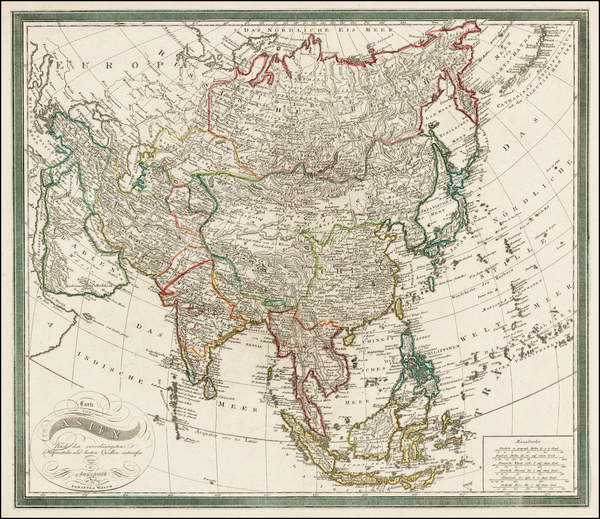 98-Asia and Asia Map By Johann Walch