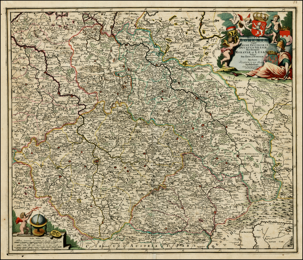 95-Poland and Czech Republic & Slovakia Map By Johannes De Ram