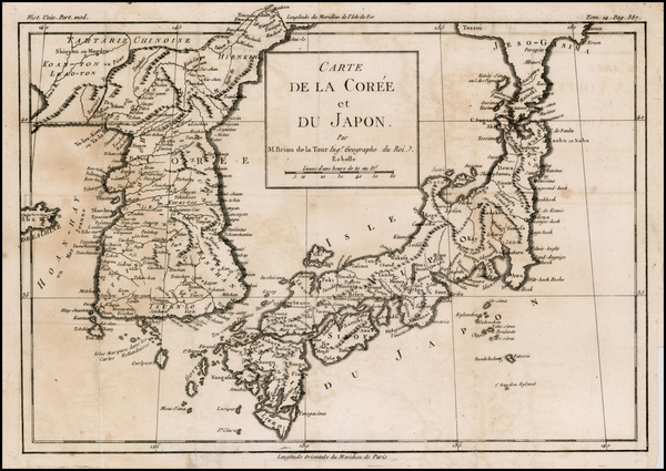 20-Japan and Korea Map By Louis Brion de la Tour