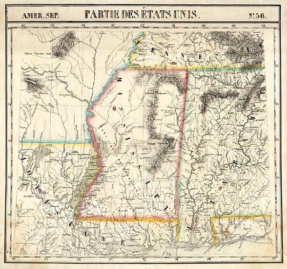 69-South and Plains Map By Philippe Marie Vandermaelen