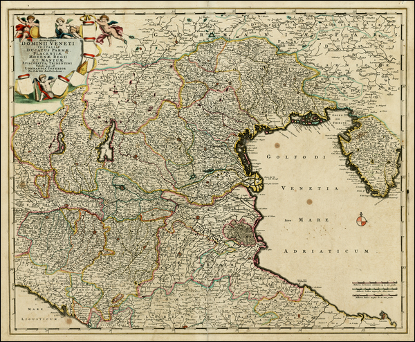 13-Northern Italy Map By Frederick De Wit