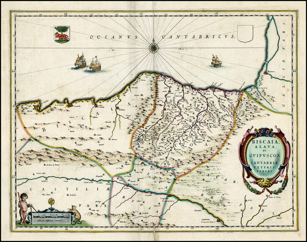 80-Spain Map By Willem Janszoon Blaeu