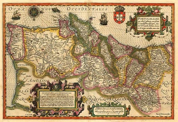 48-Europe and Portugal Map By Jodocus Hondius - Mercator