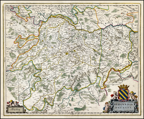 88-France Map By Willem Janszoon Blaeu