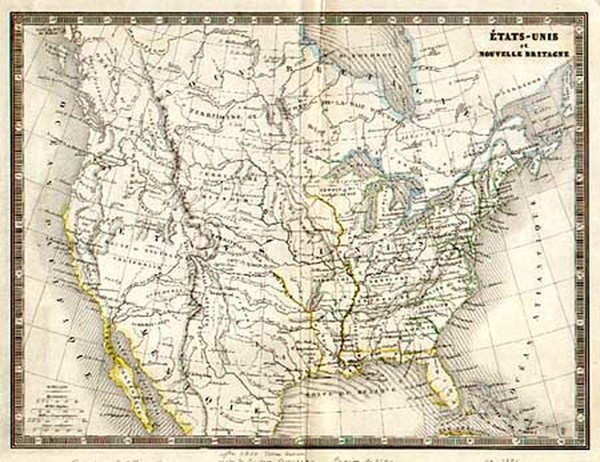 39-United States, California and Canada Map By Alexandre Vuillemin  &  Charles V. Monin