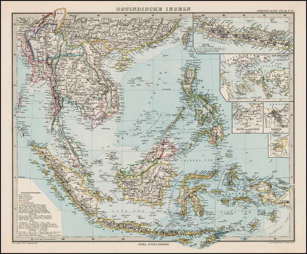 61-Southeast Asia and Philippines Map By Adolf Stieler