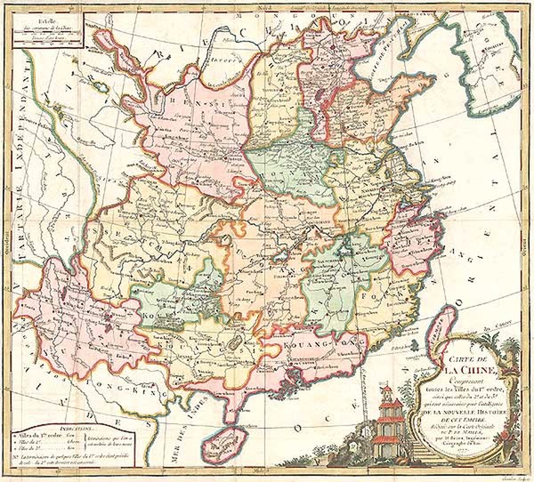 81-Asia and China Map By Louis Brion de la Tour