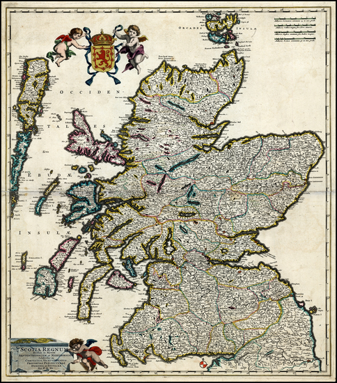 21-Scotland Map By Frederick De Wit