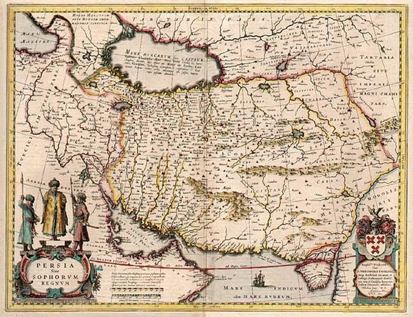 32-Asia, Central Asia & Caucasus and Middle East Map By Willem Janszoon Blaeu